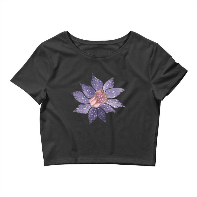 Purple Batik Flower Crop Top | Artistshot