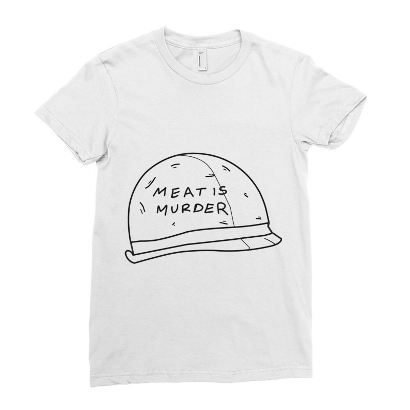 Meat Is Murder Helmet Ladies Fitted T-Shirt by cm-arts | Artistshot