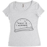 Meat Is Murder Helmet Women's Triblend Scoop T-shirt | Artistshot