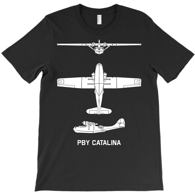 Pby Catalina American Ww2 Maritime Patrol Bomber Seaplane Silhouettes T-Shirt by Kanmosrin52 | Artistshot