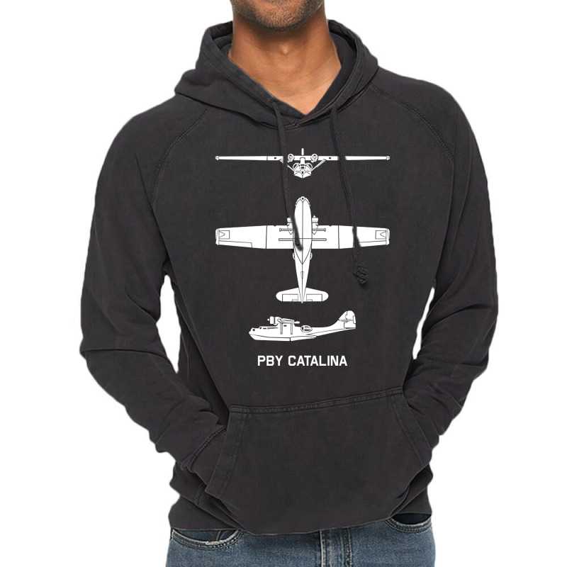 Pby Catalina American Ww2 Maritime Patrol Bomber Seaplane Silhouettes Vintage Hoodie by Kanmosrin52 | Artistshot