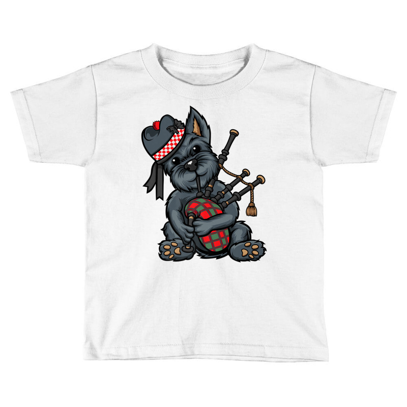 Funny Tartan Day Scottish Terrier Bagpipe Scotland Premium T Shirt Toddler T-shirt by cm-arts | Artistshot