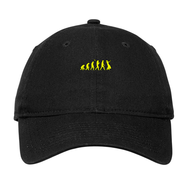 Evolution Timeline Singer Female Yellow Design 1 Adjustable Cap by LaDonnaOesterle | Artistshot