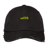 Evolution Timeline Singer Female Yellow Design 1 Vintage Cap | Artistshot