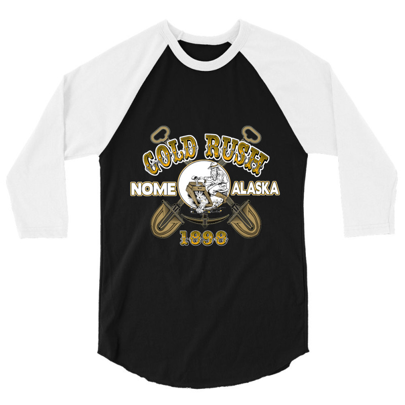 Nome Alaska Gold Rush 1898 Steward Peninsula Bering Sea 3/4 Sleeve Shirt by cm-arts | Artistshot