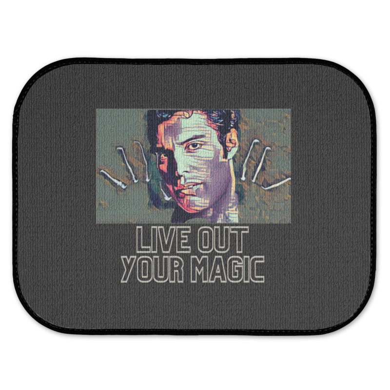 Live Out Your Magic (famous Face With Hands Fingers) Rear Car Mat | Artistshot