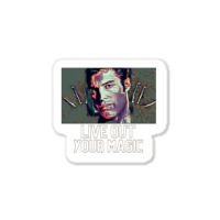 Live Out Your Magic (famous Face With Hands Fingers) Sticker | Artistshot