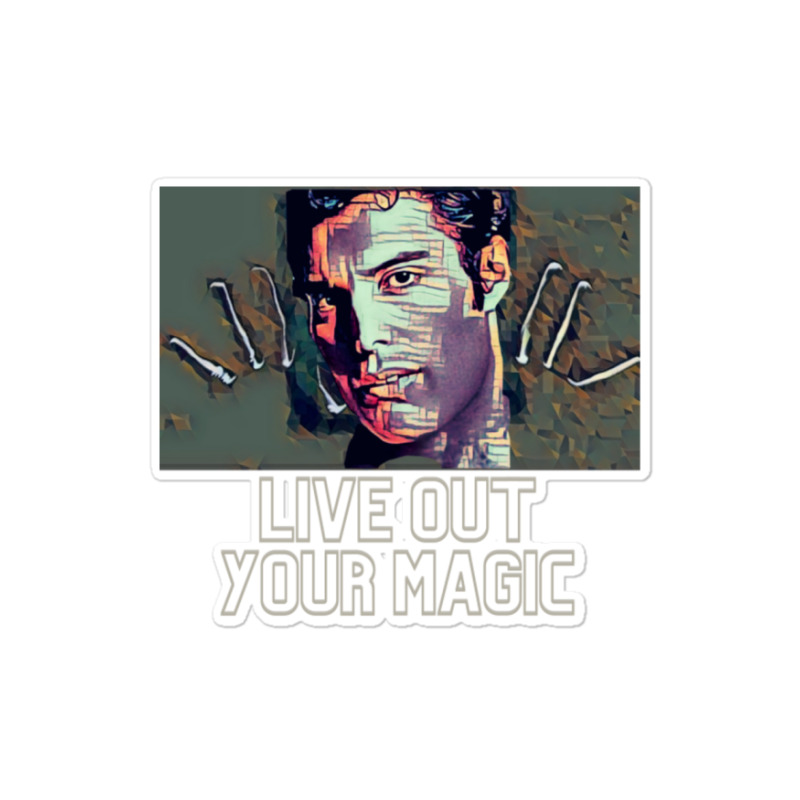 Live Out Your Magic (famous Face With Hands Fingers) Sticker | Artistshot