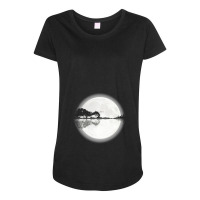 Moonlight Nature Guitar Maternity Scoop Neck T-shirt | Artistshot