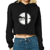 Moonlight Nature Guitar Cropped Hoodie | Artistshot