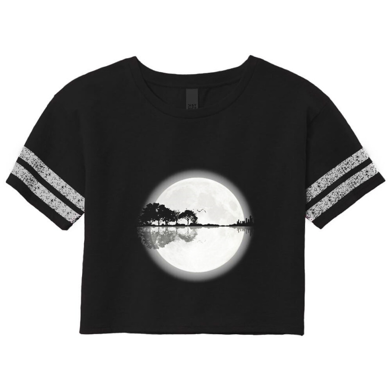 Moonlight Nature Guitar Scorecard Crop Tee by Mollystinnettc | Artistshot