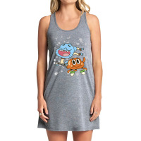 Cn The Amazing World Of Gumball & Darwin Paint Splatter Tank Dress | Artistshot