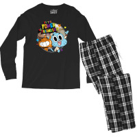 Cn The Amazing World Of Gumball By The Power Of Friendship Men's Long Sleeve Pajama Set | Artistshot