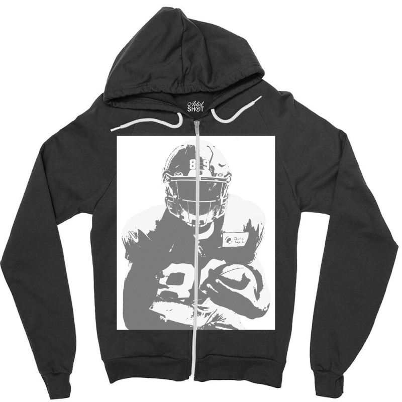 Rustic Kadarius Toney Zipper Hoodie by ImaniMccormick | Artistshot