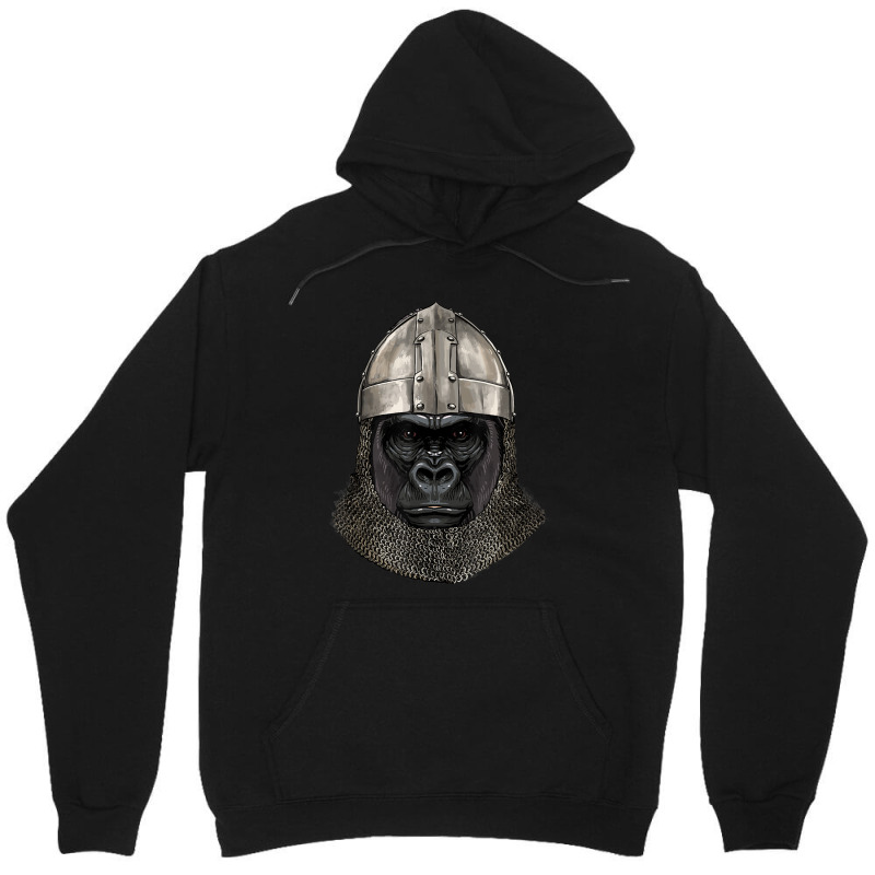 Medieval Gorilla Knight Warrior Gorilla Primate Animal Lover Unisex Hoodie | Artistshot