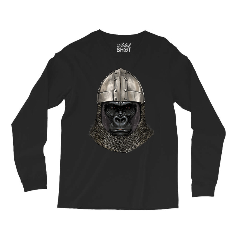 Medieval Gorilla Knight Warrior Gorilla Primate Animal Lover Long Sleeve Shirts | Artistshot