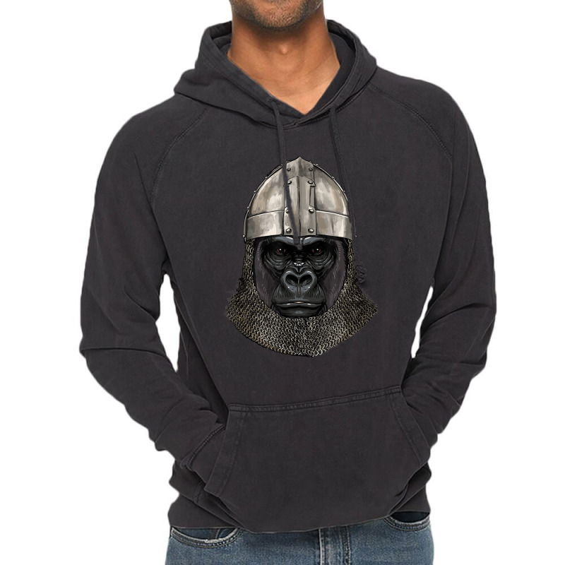 Medieval Gorilla Knight Warrior Gorilla Primate Animal Lover Vintage Hoodie | Artistshot