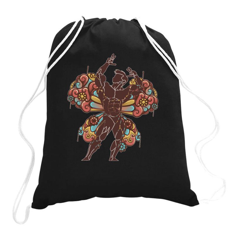 Bodybuilding Golden Aesthetics Drawstring Bags | Artistshot