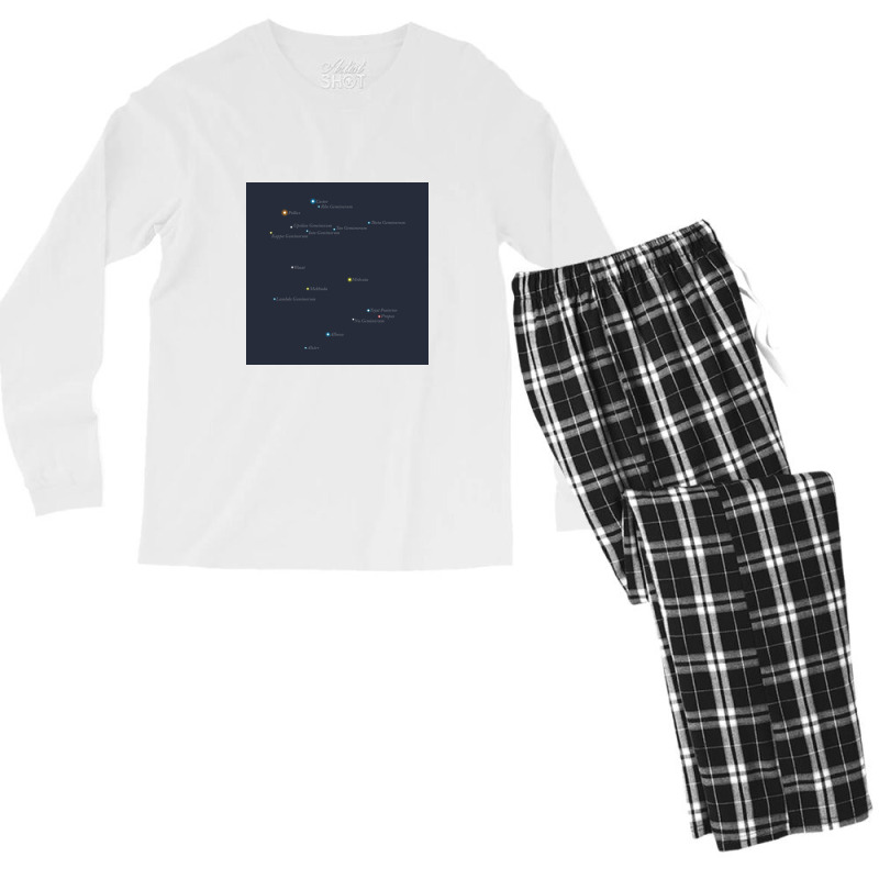 Constellation Gemini   Astronomy Men's Long Sleeve Pajama Set by obatpari | Artistshot