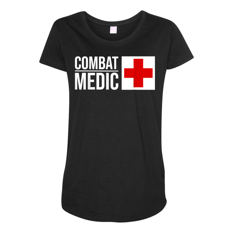 Combat Medic Specialist Army Armed Forces T Shirt Maternity Scoop Neck T-shirt by leiseyxlmorit | Artistshot