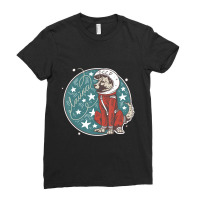 Laika Dog Sputnik Space Space Ussr Ladies Fitted T-shirt | Artistshot