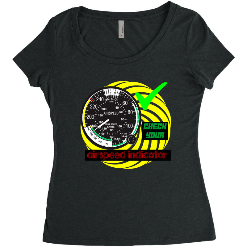 Air Velocity Indicator Women's Triblend Scoop T-shirt by AlexBarnes | Artistshot