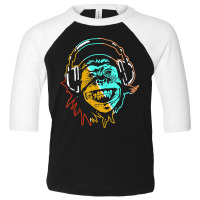 Monkey Dj Studio Sound Engineer Audio Engineer Music Toddler 3/4 Sleeve Tee | Artistshot