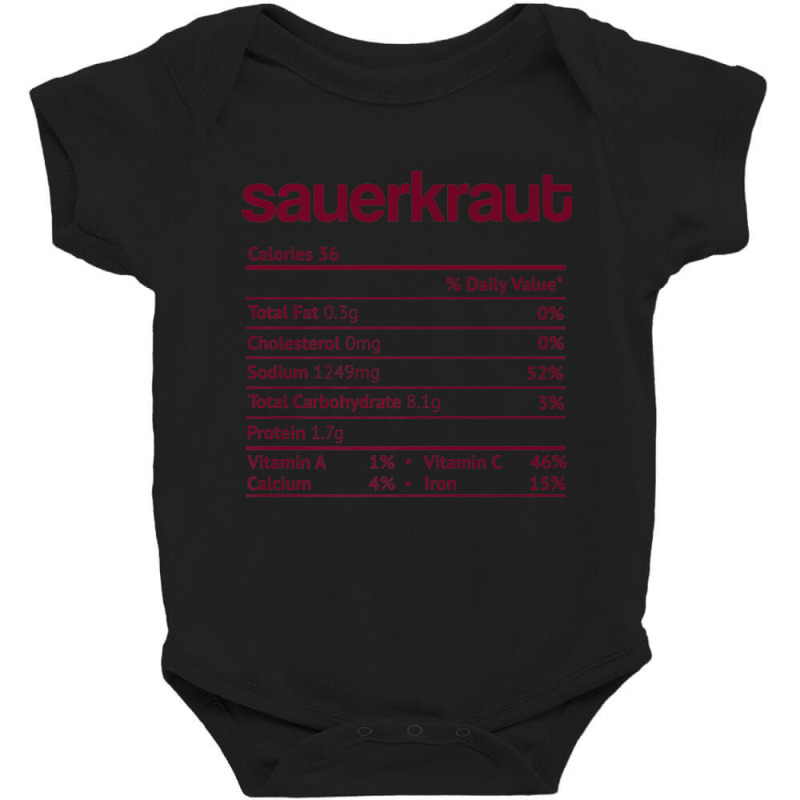 Sauerkraut Nutrition Fact Funny Thanksgiving Christmas Premium T Shirt Baby Bodysuit by cm-arts | Artistshot