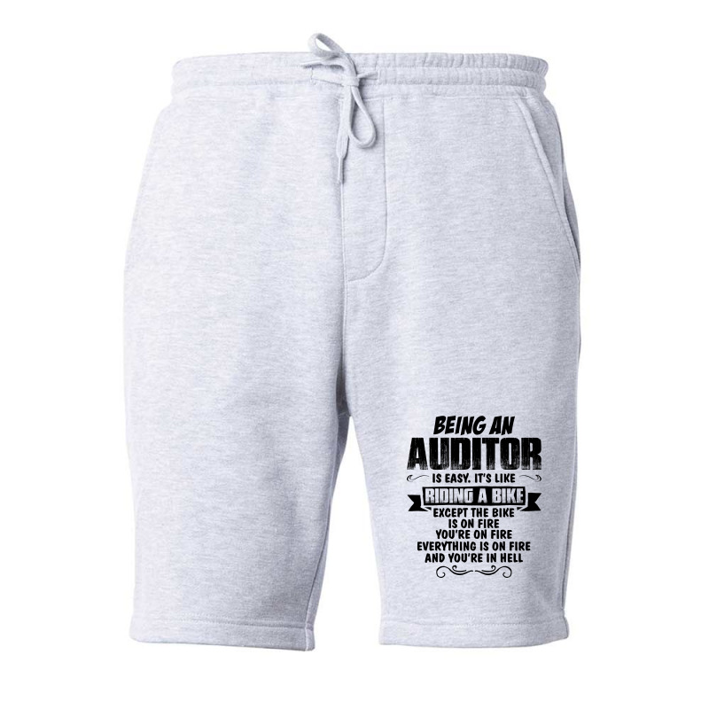 Being An Auditor Copy Fleece Short | Artistshot