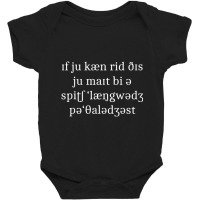 Phonetics Speech Language Pathologist Slp Ipa Therapist Baby Bodysuit | Artistshot