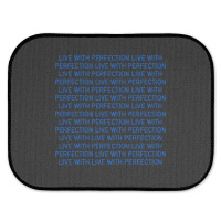 Live With Perfection Blue Pattern Aesthetic Rear Car Mat | Artistshot