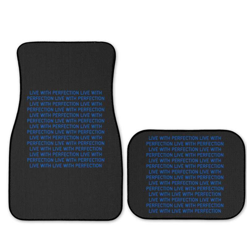 Live With Perfection Blue Pattern Aesthetic Full Set Car Mats | Artistshot