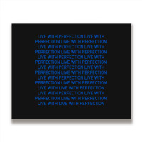 Live With Perfection Blue Pattern Aesthetic Metal Print Horizontal | Artistshot