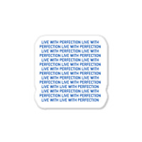 Live With Perfection Blue Pattern Aesthetic Sticker | Artistshot