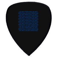 Live With Perfection Blue Pattern Aesthetic Shield S Patch | Artistshot