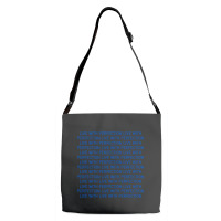 Live With Perfection Blue Pattern Aesthetic Adjustable Strap Totes | Artistshot