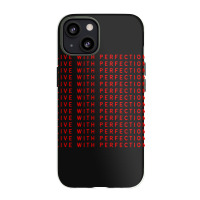 Live With Perfection Red Pattern Aesthetic Iphone 13 Case | Artistshot