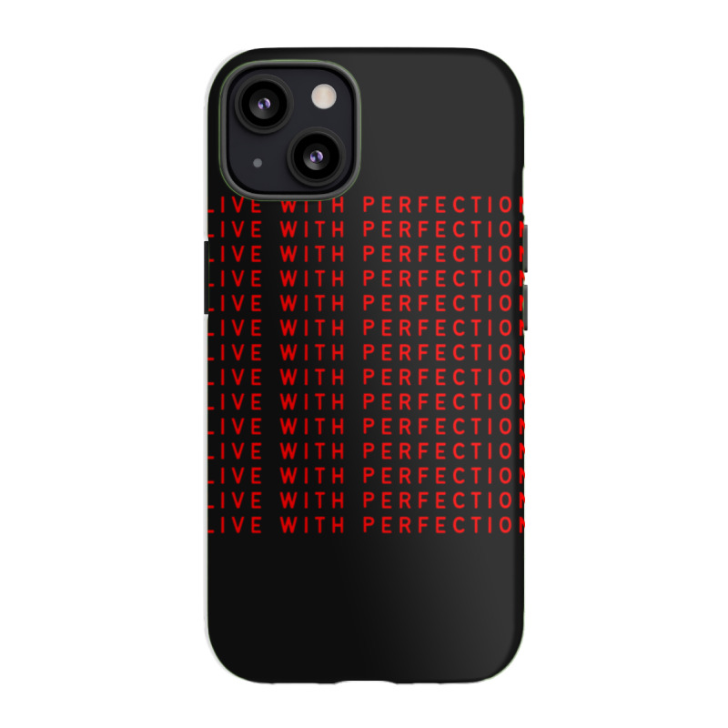 Live With Perfection Red Pattern Aesthetic Iphone 13 Case | Artistshot