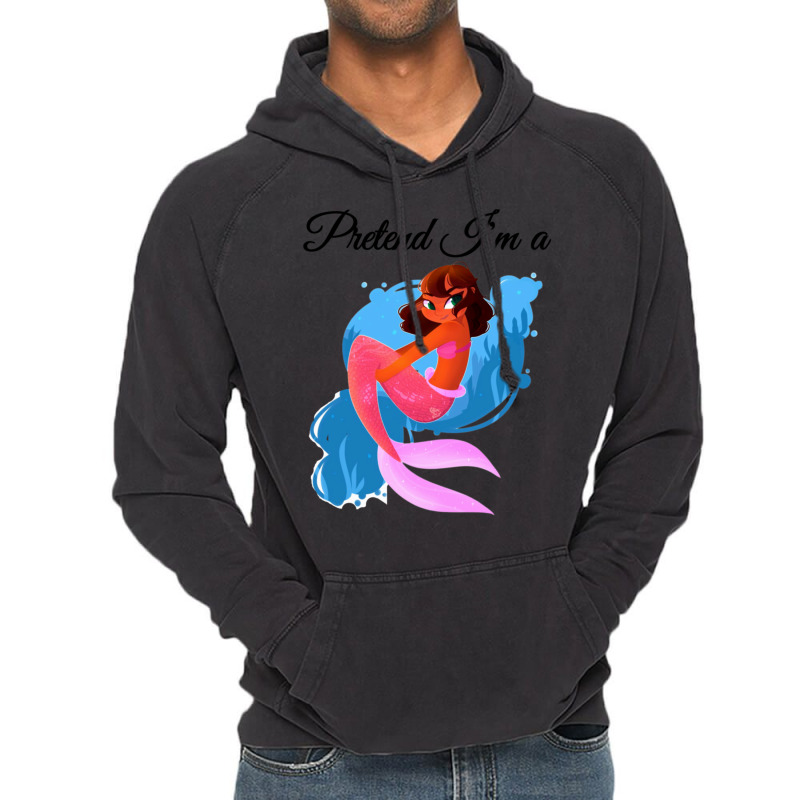 Pretend Im A Mermaid  Animal Halloween Vintage Hoodie | Artistshot