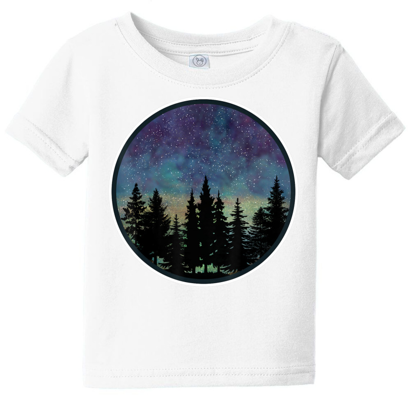 Forest Nightscape Silhouette Starry Night Sky. Baby Tee by vucongha | Artistshot