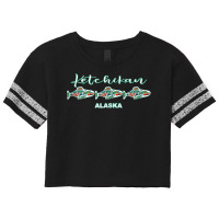 Ketchikan Alaska Native Art Salmon Fishing Capital Souvenir Tank Top Scorecard Crop Tee | Artistshot