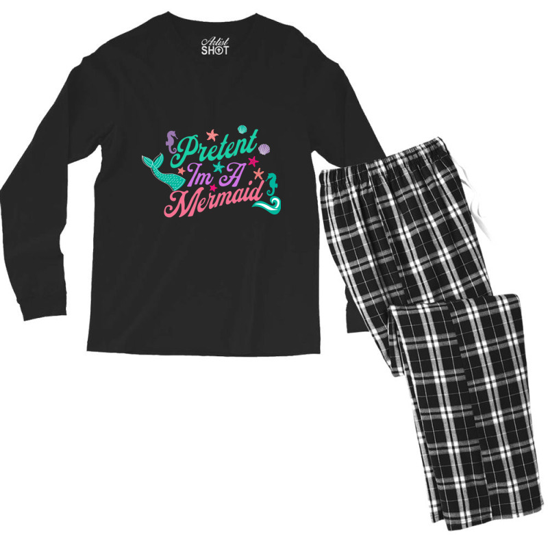 Pretend Im A Mermaid Active Men's Long Sleeve Pajama Set | Artistshot