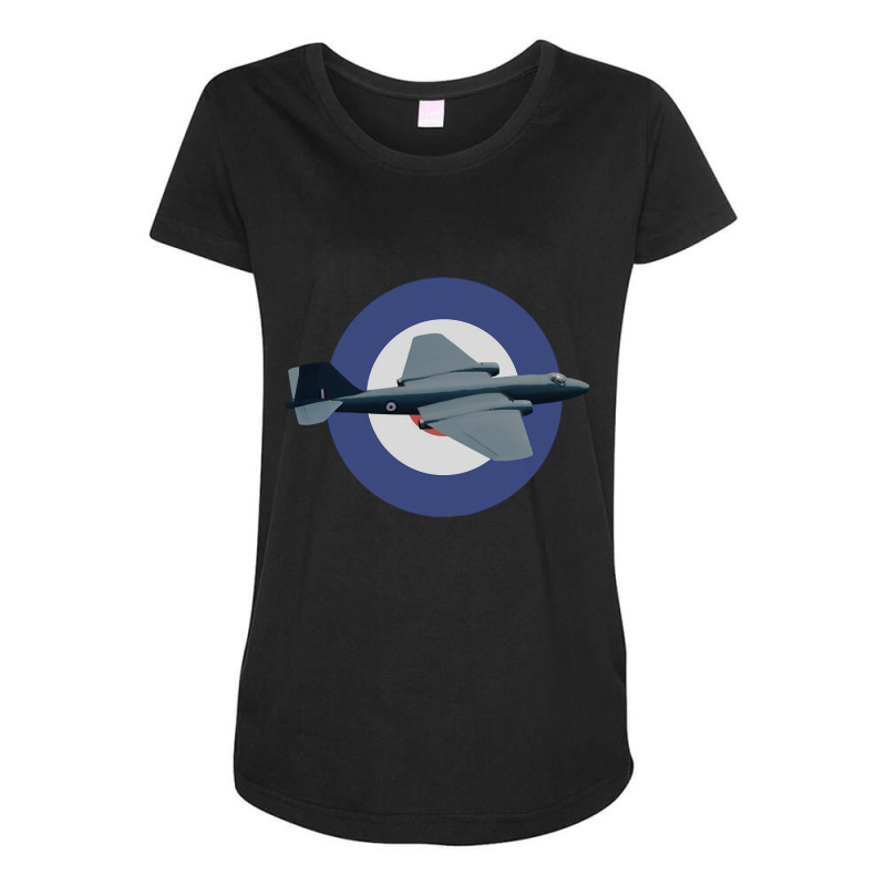 Raf English Electric Canberra Bomber Plane-veuki Maternity Scoop Neck T-shirt by Kanmosrin52 | Artistshot