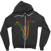 Musical Instrument Saxophone Player Saxophone Zipper Hoodie | Artistshot