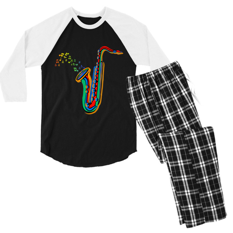 Musical Instrument Saxophone Player Saxophone Men's 3/4 Sleeve Pajama Set by Kosdapen517 | Artistshot