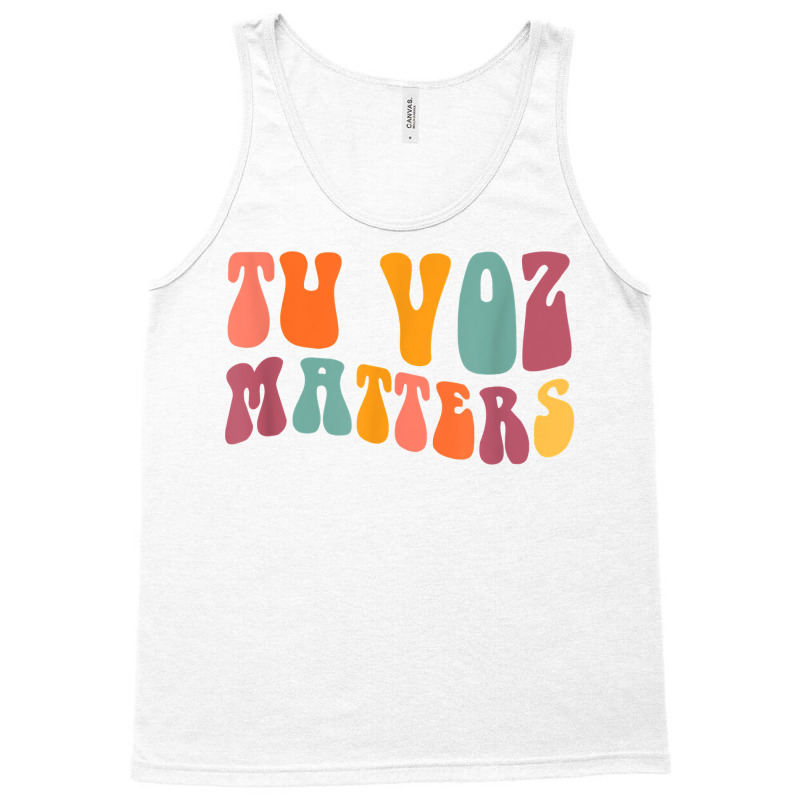 Tu Voz Matters Spanish Speech Language Pathologist Slp Slpa T Shirt Tank Top by cm-arts | Artistshot