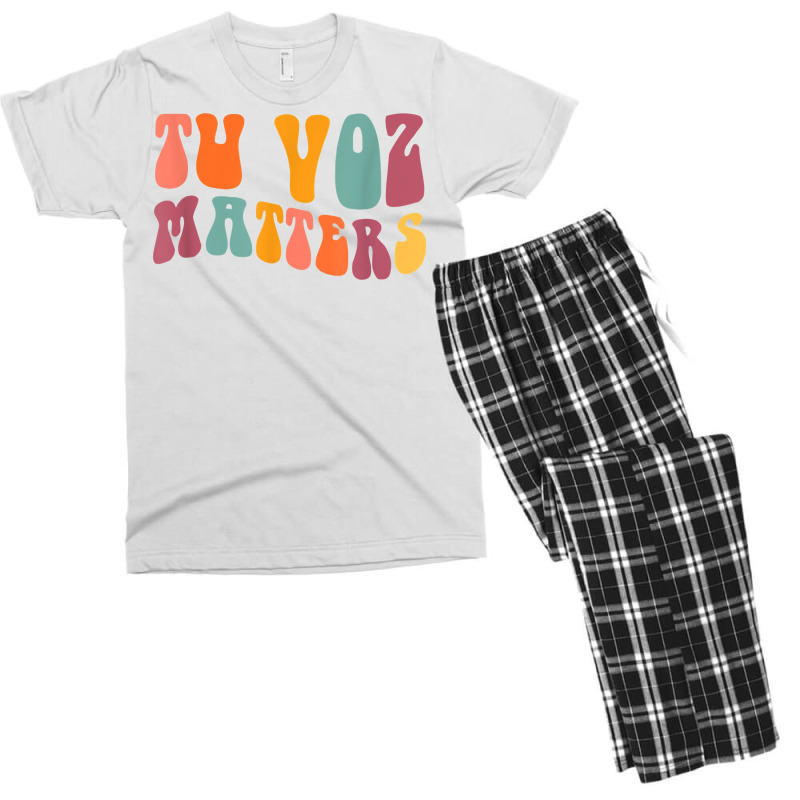 Tu Voz Matters Spanish Speech Language Pathologist Slp Slpa T Shirt Men's T-shirt Pajama Set by cm-arts | Artistshot