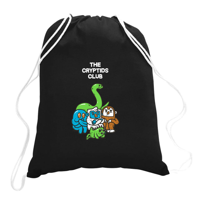 The Cryptids Club, Club Drawstring Bags | Artistshot