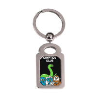 The Cryptids Club, Club Silver Rectangle Keychain | Artistshot