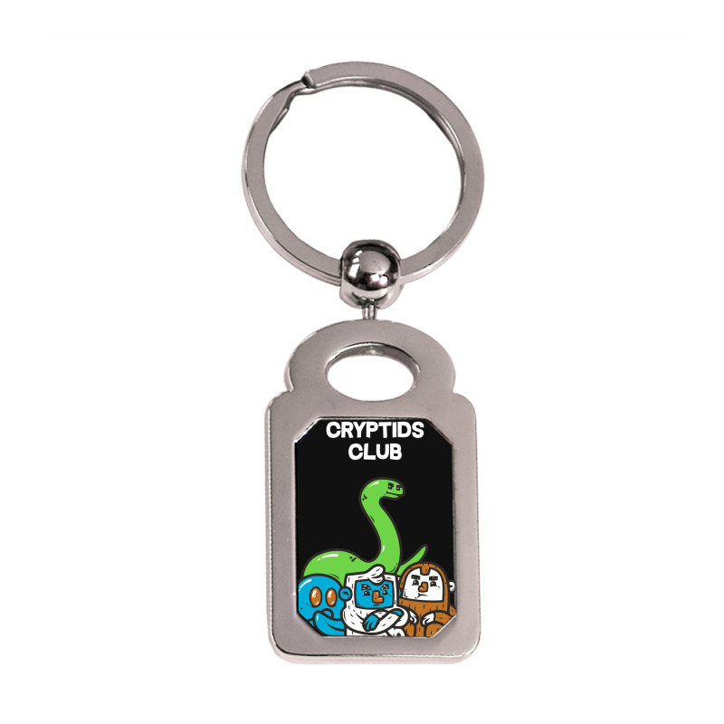 The Cryptids Club, Club Silver Rectangle Keychain | Artistshot